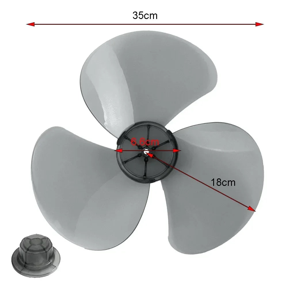 35cm Plastic Fan Blade – Three-Leaf Replacement for Pedestal or Table Fans