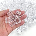 Reusable Acrylic Fake Ice Cubes – Transparent Photo Props for Product Display