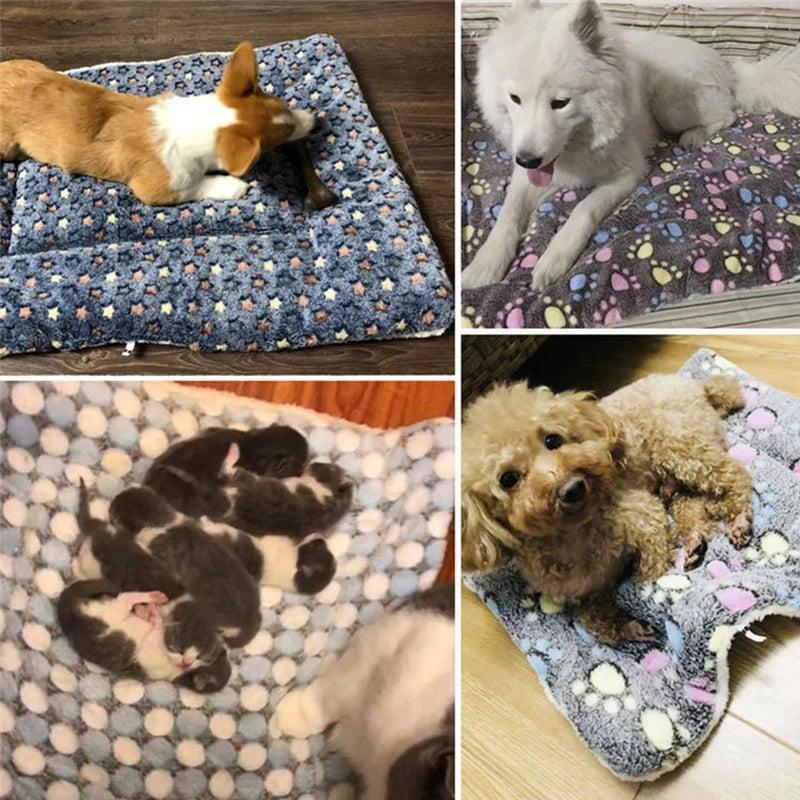 Flannel Pet Sleeping Mat – Warm Winter Cushion for Small and Large Dogs