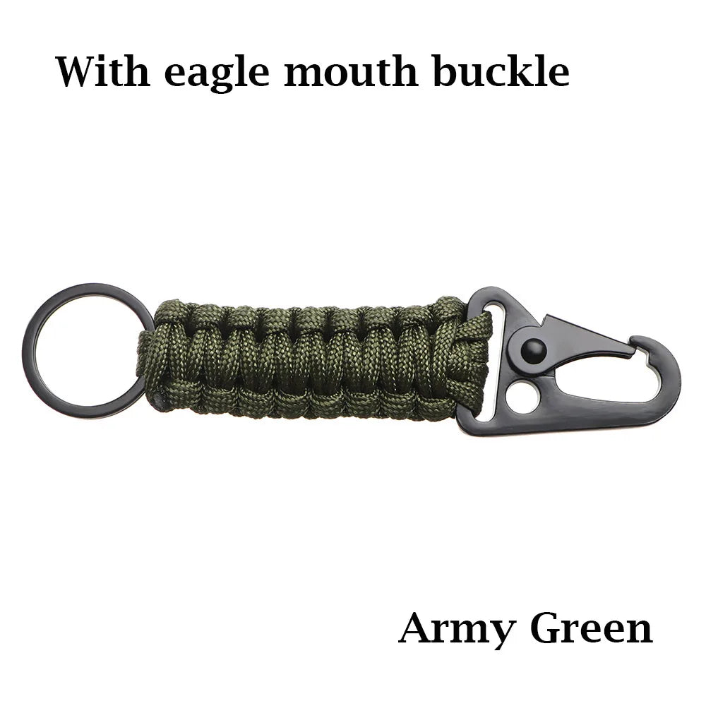 Paracord Survival Keychain – Military Carabiner for Outdoor Camping Gear