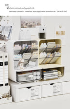 Slanted Desk Organizer – Large Capacity Stationery Holder for Office Storage