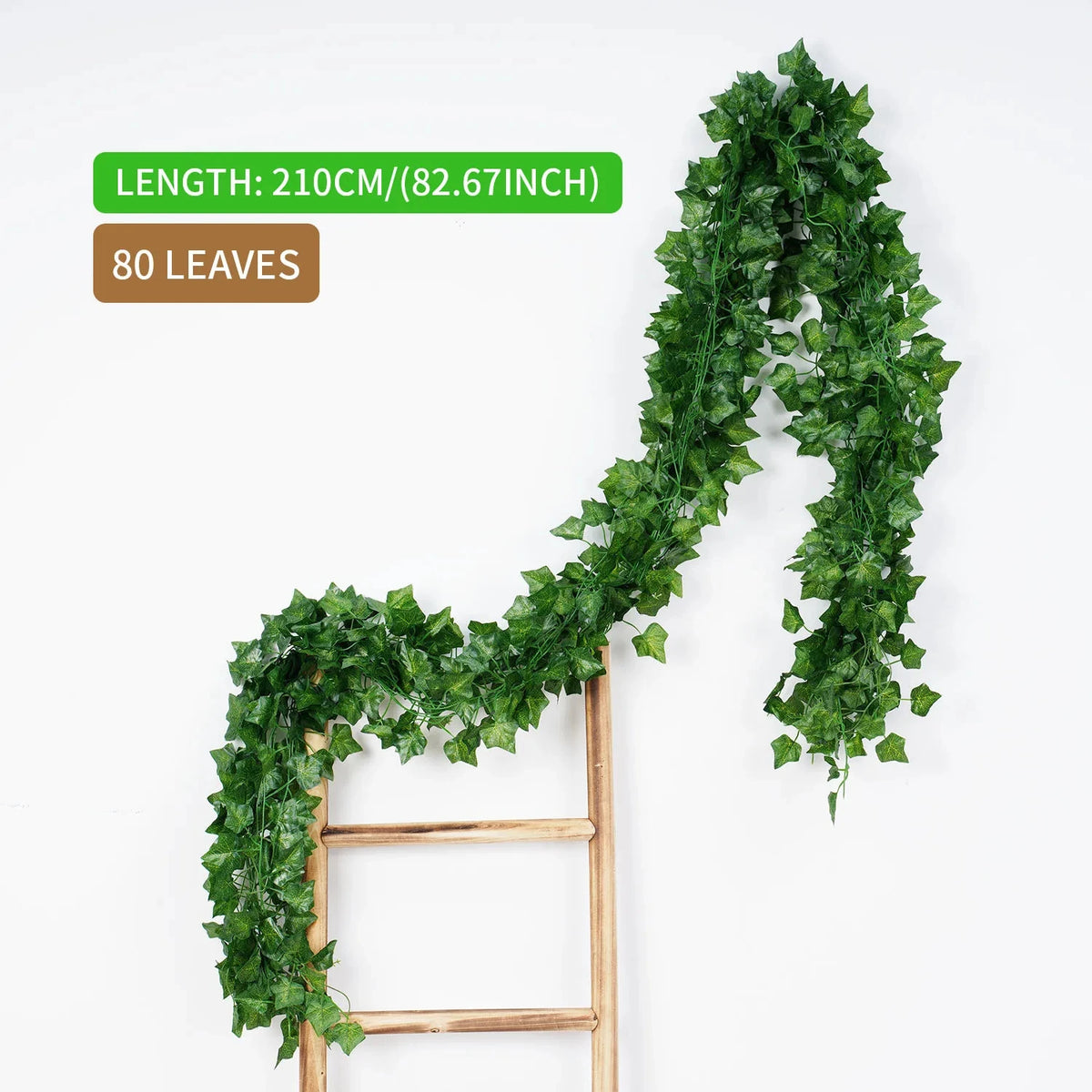Artificial Ivy Leaf Garland – 2.1M Silk Hanging Vine for Home Garden Decor