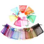 Organza Gauze Gift Bags – Drawstring Jewelry Pouches for Wedding Party Favors