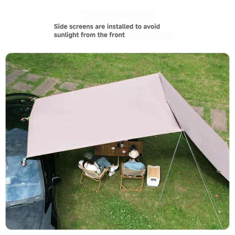 Portable Car Awning Tarp – Lightweight Vehicle Shelter for Camping