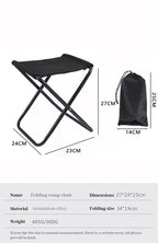 Portable Folding Camping Chair – Aluminum Alloy Seat for Outdoor Fishing