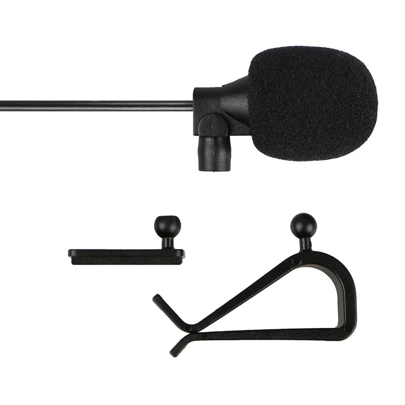 3.5mm External Microphone – Wired Clip-On Mic for Car Audio and Auto Radio