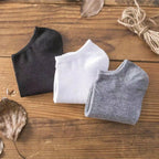 Cotton Ankle Socks – Breathable Solid Color Footwear for Sports and Gym