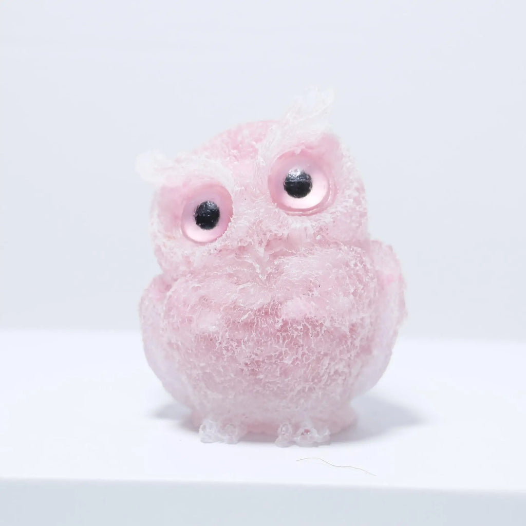 Crystal Owl Ornament – Natural Gemstone Figurine for Home Decor and Aquarium