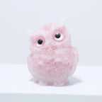 Crystal Owl Ornament – Natural Gemstone Figurine for Home Decor and Aquarium