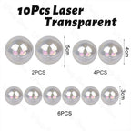 Clear Glitter Ball Cake Toppers – 3-Size Decorative Orbs for Party Events