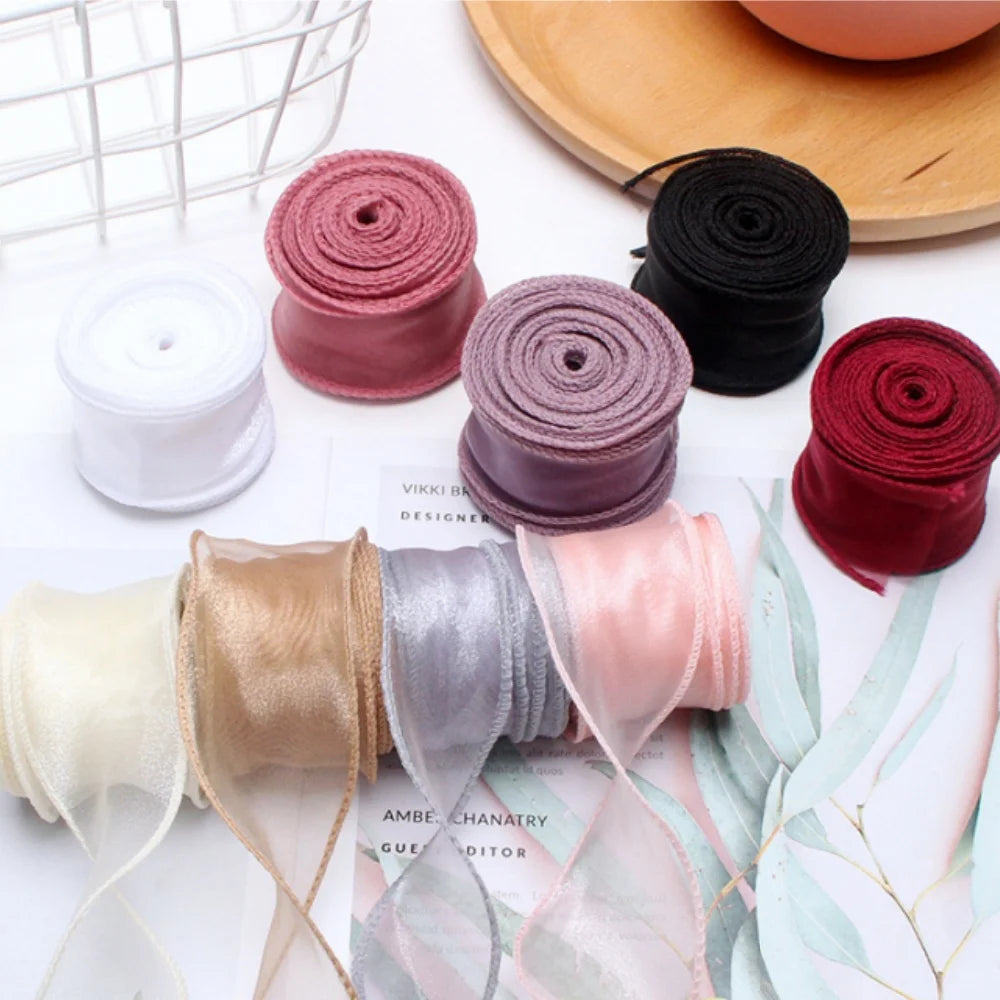 Chiffon Silk Ribbon – 10 Yard Organza Fabric for Wedding Decor and Crafting