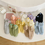 Embroidered Cotton Animal Socks – Breathable Casual Footwear for Women