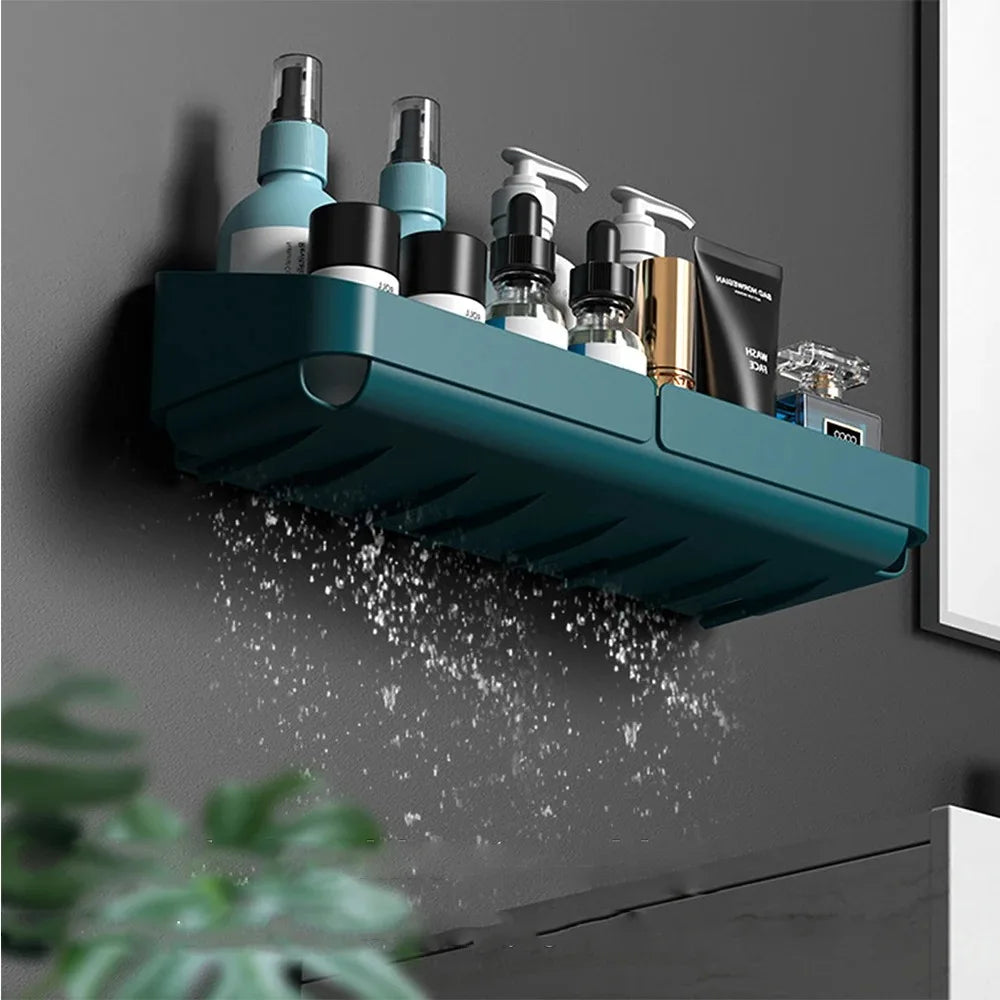 Adhesive Wall Storage Shelf – No-Drill Organizer for Bathroom and Kitchen