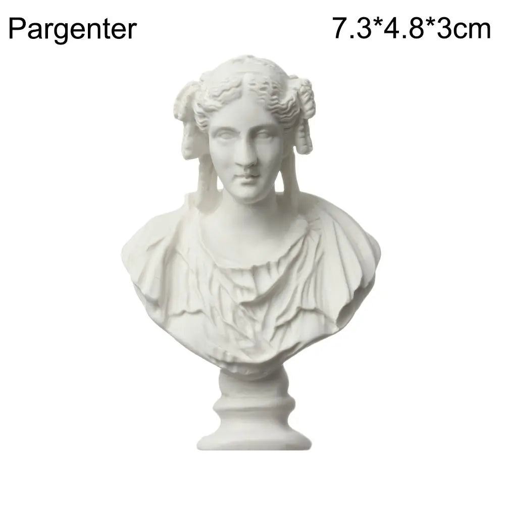 Mini Greek Mythology Bust – Plaster Sculpture for Art Drawing Practice