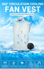 Air-Conditioned Cooling Vest – 13-Hour Fan System for High-Temperature Work