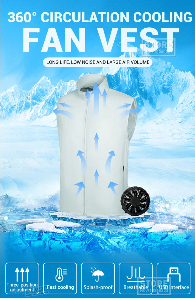 Air-Conditioned Cooling Vest – 13-Hour Fan System for High-Temperature Work