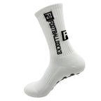 Anti-Slip Athletic Socks – Cotton Grip Crew for Soccer and Basketball