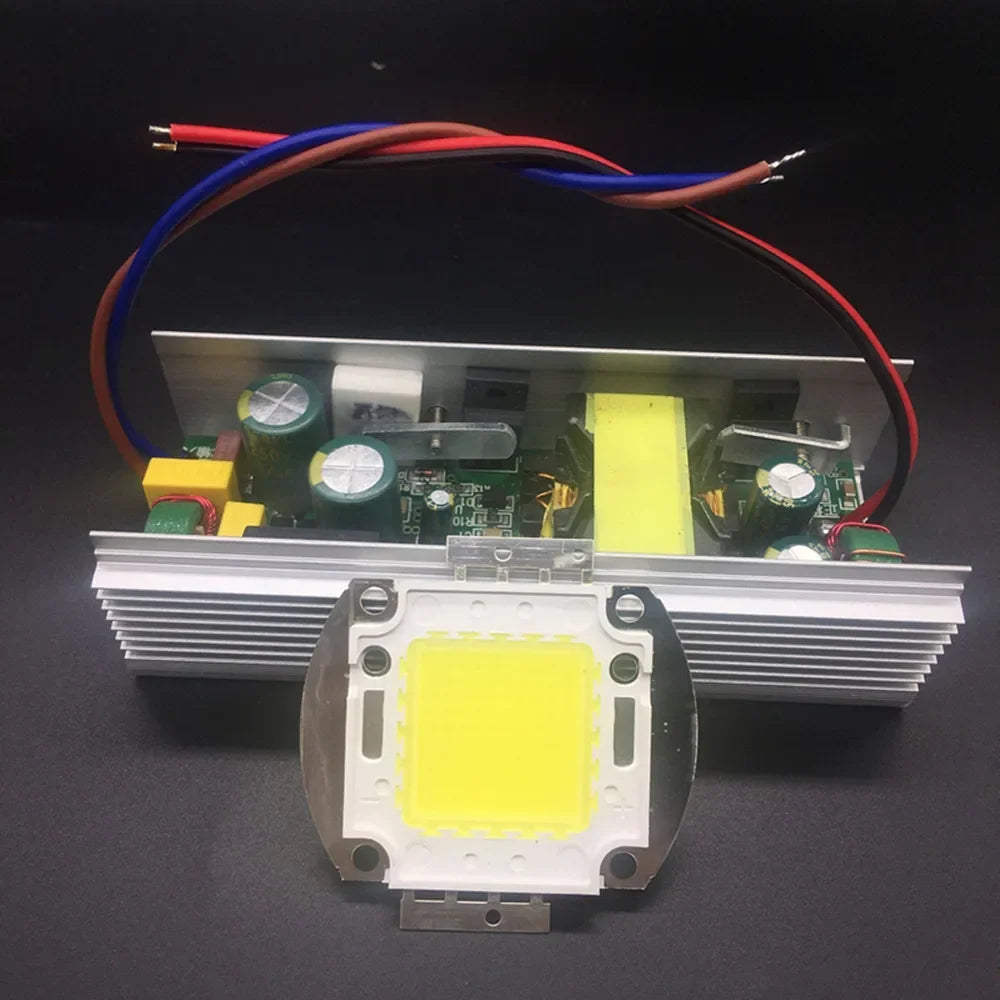 100W High Power LED Chip Kit – Cooling Heatsink and Driver for DIY Lighting