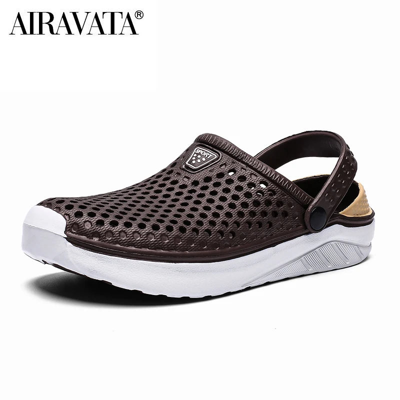 Thick Sole Beach Sandals – Waterproof Anti-Slip Footwear for Men and Women