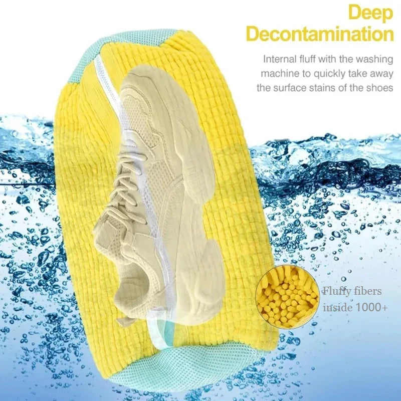 Mesh Shoe Washing Bag – Protective Cotton Net for Sneaker Laundry Cleaning