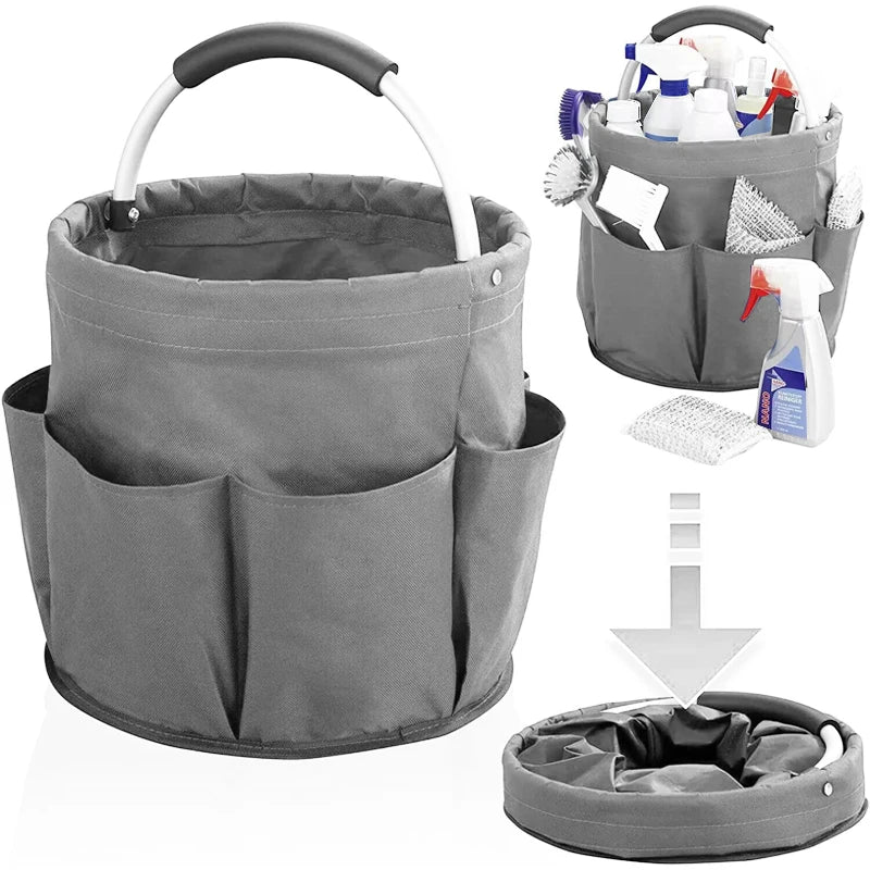 17L Folding Storage Tote – Large Collapsible Basket for Outdoor Cleaning