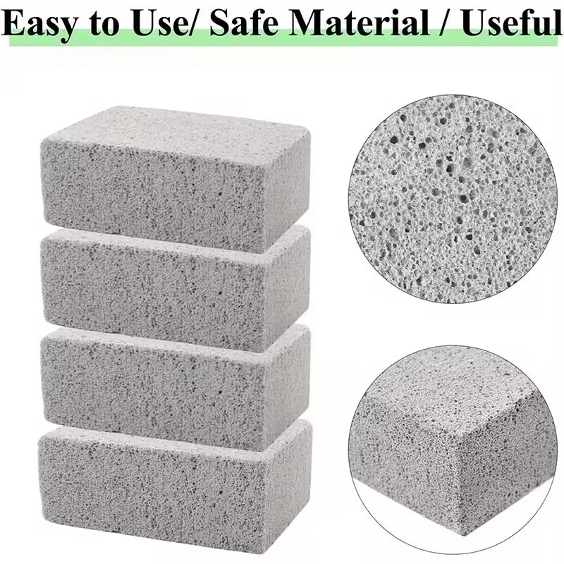 Pumice Grill Cleaning Brick – Heavy Duty Scouring Stone for Outdoor BBQs