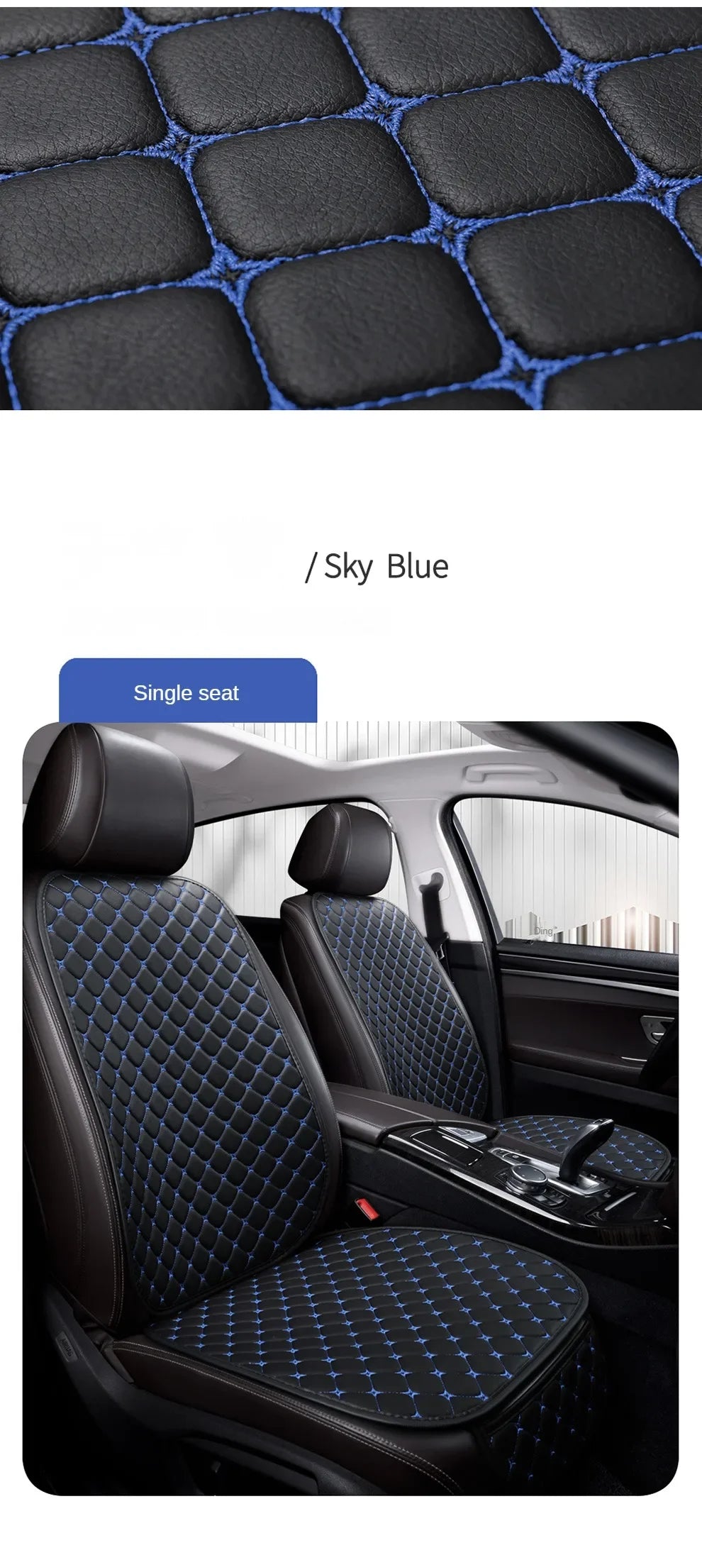 Universal PU Leather Car Seat Cover – Minimalist Soft Cushion for Auto Interior