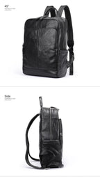 Genuine Leather Laptop Backpack – 14 Inch Business Bag for Men