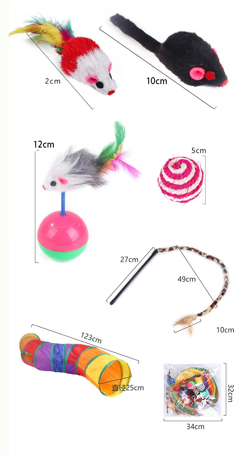 Foldable Rainbow Cat Tunnel – Interactive Play Tube for Kitten Exercise