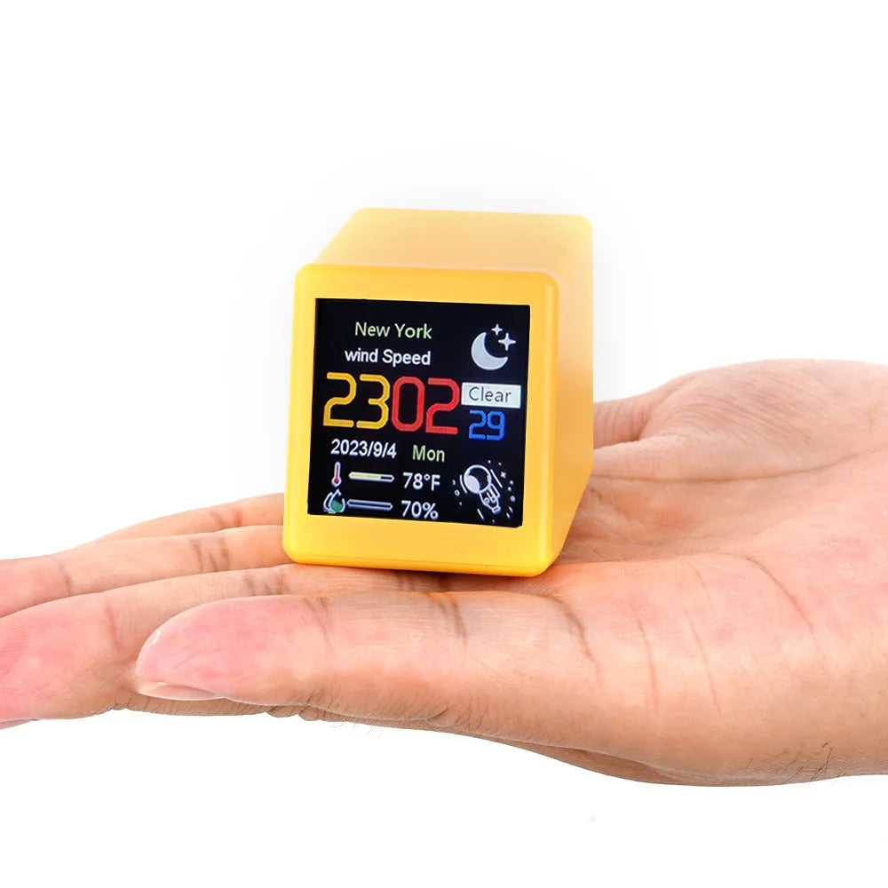 Smart WiFi Weather Station – Portable Digital Temperature Display for Desktop