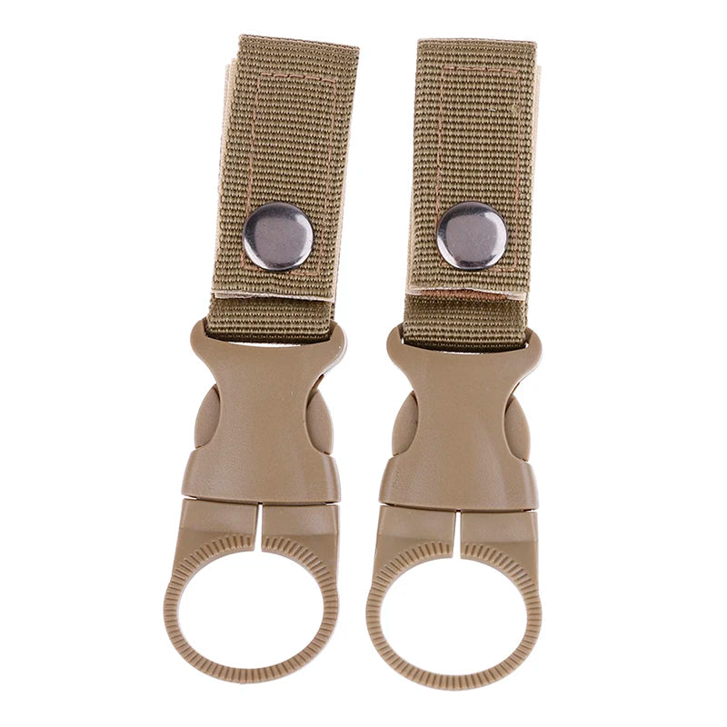 Nylon Webbing Bottle Holder – Tactical Carabiner Hook for Outdoor Hiking