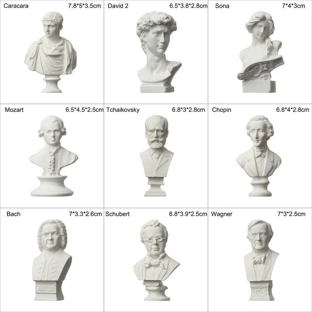 Mini Greek Mythology Bust – Plaster Sculpture for Art Drawing Practice