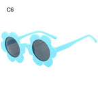 Retro Sunflower Round Sunglasses – Floral Festival Shades for Women