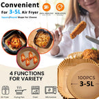 Disposable Air Fryer Liners – Non-Stick Paper Sheets for Baking and Roasting