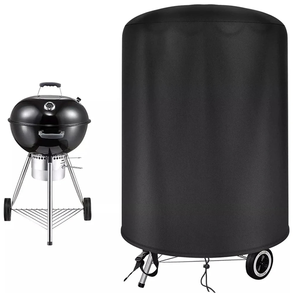 Waterproof Round BBQ Cover – 57cm Oxford Fabric for Outdoor Grill Protection