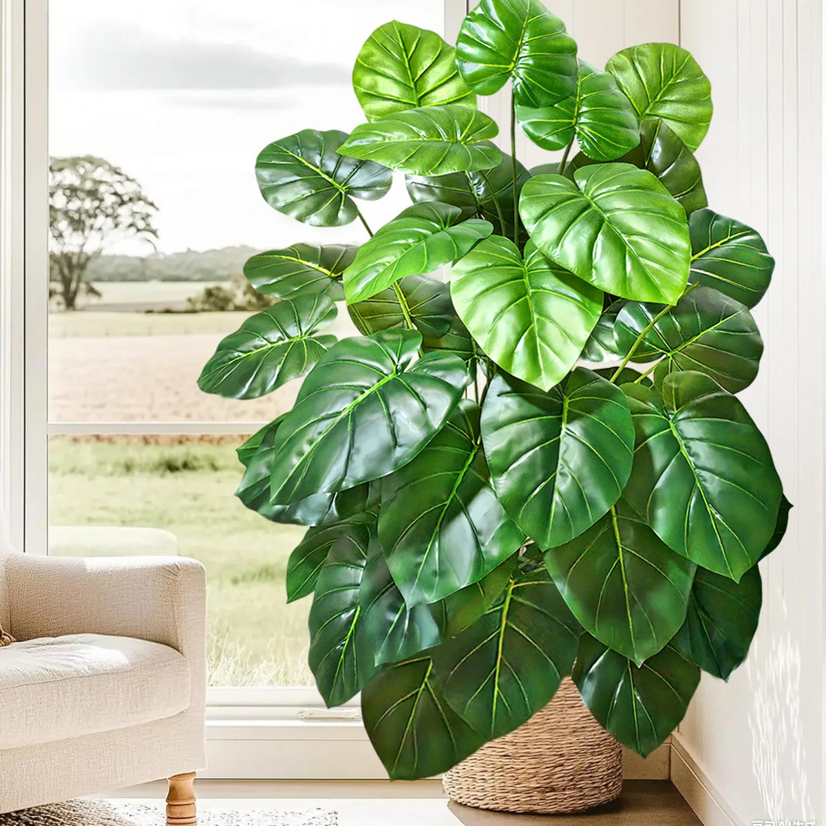 Artificial Tropical Leaf Plant – 60-103cm Potted Faux Greenery for Home Decor