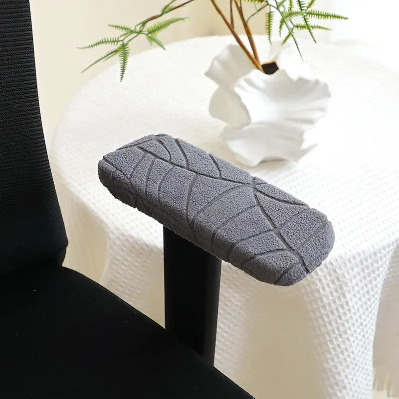 Jacquard Office Chair Armrest Covers – Stretch Fabric Protectors for Home