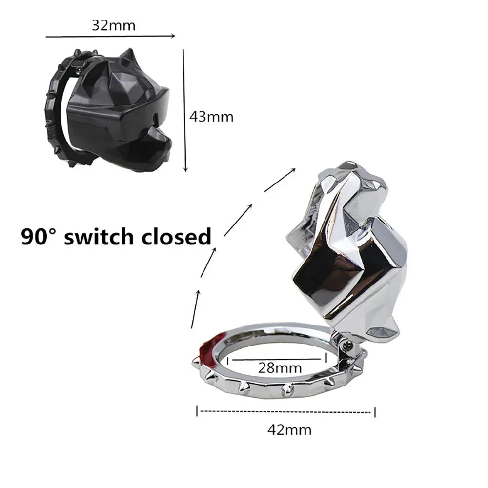 Metal Bully Dog Ignition Cover – Decorative Engine Start Button Trim for Cars