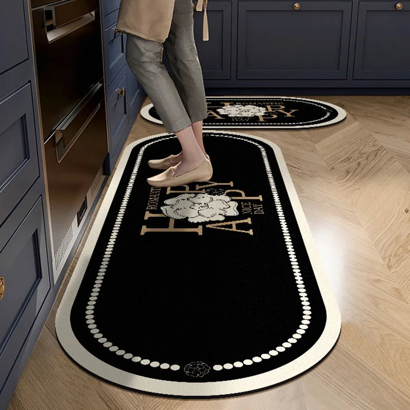 Crystal Velvet Kitchen Runner – Anti-Slip Mat for Home Floor Decor
