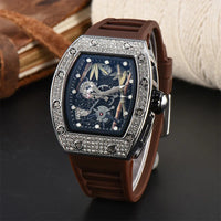 Bamboo Hollow Dial Quartz Watch – Fashionable Wooden Wristwatch for Men