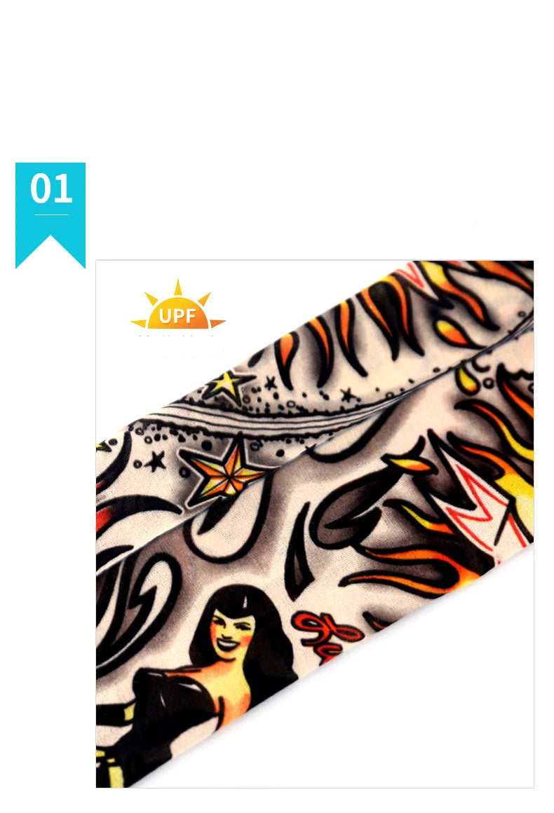 Tattoo Sleeves – Elastic Sun Protection for Outdoor Cycling and Sports