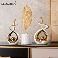 Abstract Ceramic Statue – Modern Sculptural Ornament for Home Decor Table