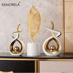 Abstract Ceramic Statue – Modern Sculptural Ornament for Home Decor Table