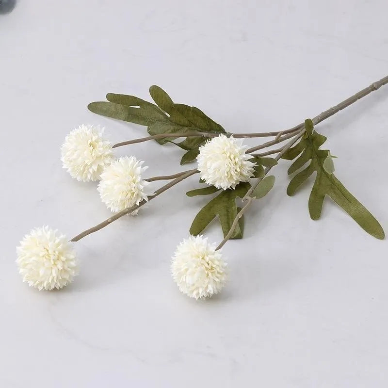 Silk Dandelion Flower Bouquet – Artificial Floral Decor for Wedding Home