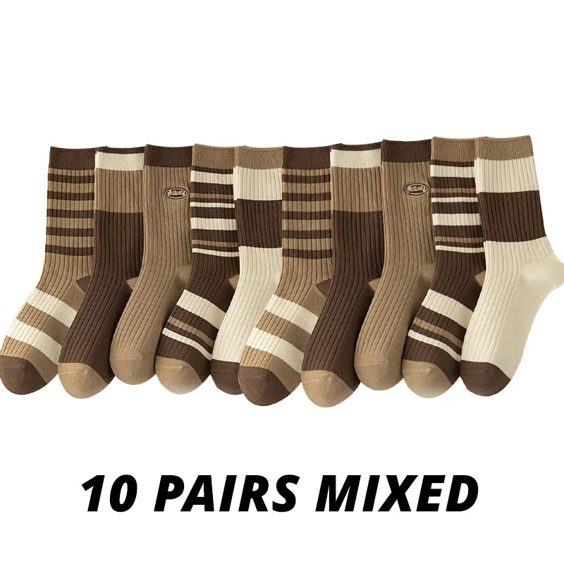 Ruffled Mid-Tube Socks – Breathable Cotton Casual Wear for Women