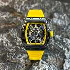 Luminous Tonneau Men's Watch – Luxury Sport Calendar Wristwatch for Daily Wear