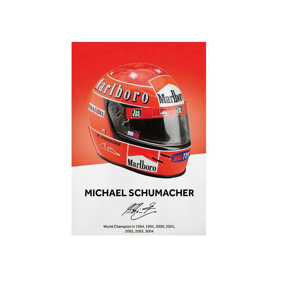 Formula 1 Helmet Canvas Art – Racing Poster Print for Sports Wall Decor
