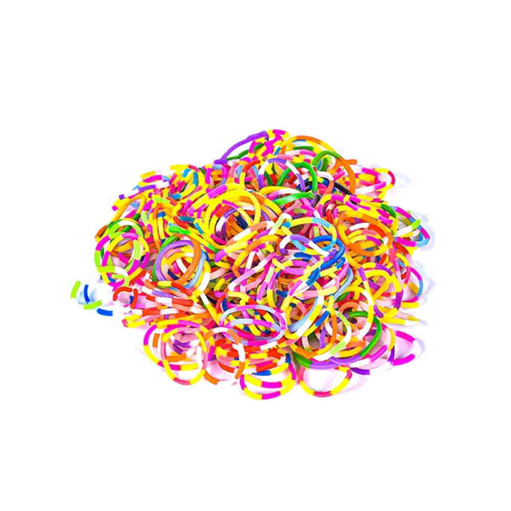 Elastic Loom Bands – Colorful DIY Jewelry Making Kit for Kids Crafts