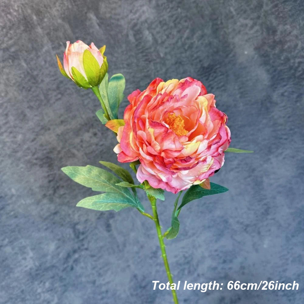 Large Silk Peony Bouquet – Realistic Artificial Flowers for Home Wedding Decor