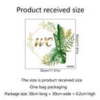Vinyl Green Plant Wall Sticker – Waterproof Bathroom Toilet Decal Sign
